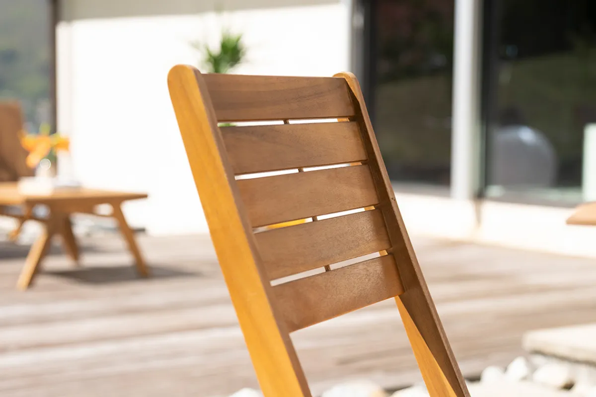 Miliboo Gartenstühle klappbar aus massivem Akazienholz 2er-Set CANOPEE* Gartenstühle