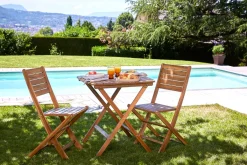 Miliboo Gartenstühle klappbar aus massivem Akazienholz 2er-Set CANOPEE* Gartenstühle