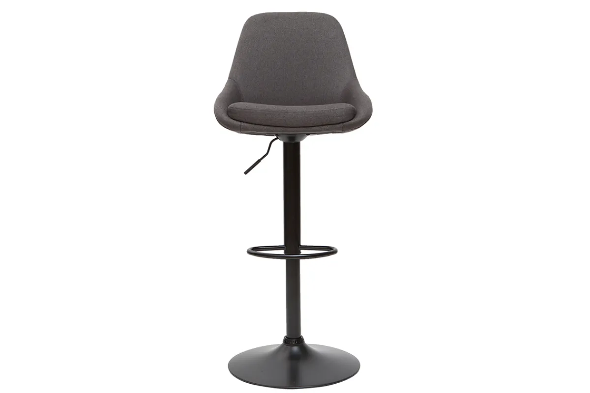 Miliboo Höhenverstellbare Barhocker dunkelgrau (2er-Set) HOLO* Barhocker