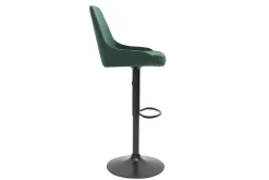 Miliboo Höhenverstellbare Design-Barhocker grüner Samt (2er-Set) HOLO* Barhocker