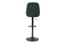 Miliboo Höhenverstellbare Design-Barhocker grüner Samt (2er-Set) HOLO* Barhocker