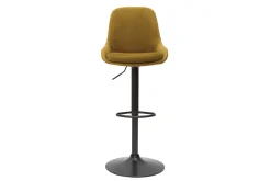 Miliboo Höhenverstellbare Design-Barhocker bronzefarbener Samt (2er-Set) HOLO* Barhocker