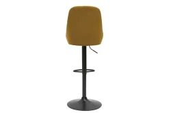 Miliboo Höhenverstellbare Design-Barhocker bronzefarbener Samt (2er-Set) HOLO* Barhocker