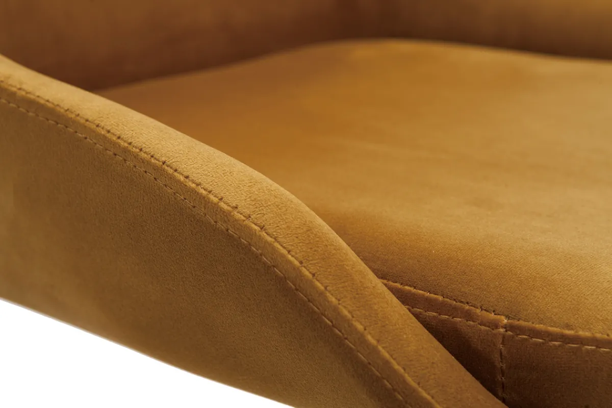 Miliboo Höhenverstellbare Design-Barhocker bronzefarbener Samt (2er-Set) HOLO* Barhocker