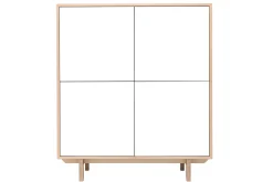 Miliboo Highboard skandinavisch Holz Weiß 125 cm SID* Sideboards