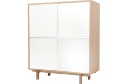 Miliboo Highboard skandinavisch Holz Weiß 125 cm SID* Sideboards