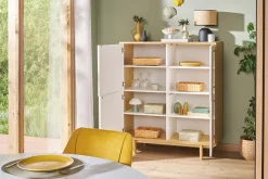 Miliboo Highboard skandinavisch Holz Weiß 125 cm SID* Sideboards