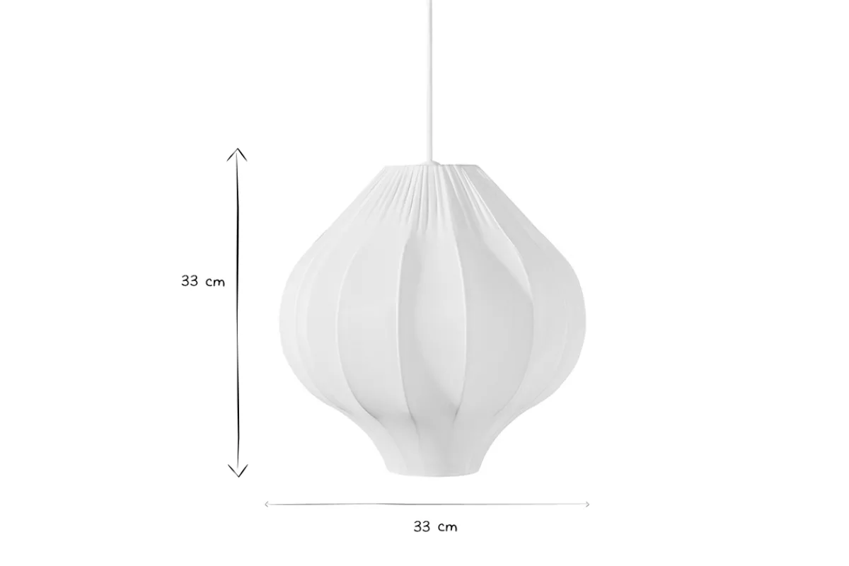 Miliboo Hängeleuchte aus weißem Tüll und Metall H33 cm SHELL* Pendelleuchten|Pendelleuchten