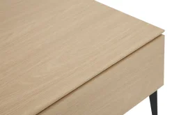 Miliboo Hochklappbarer Couchtisch aus hellem Holz und schwarzem Metall L102,5 cm SEDA* Couchtische