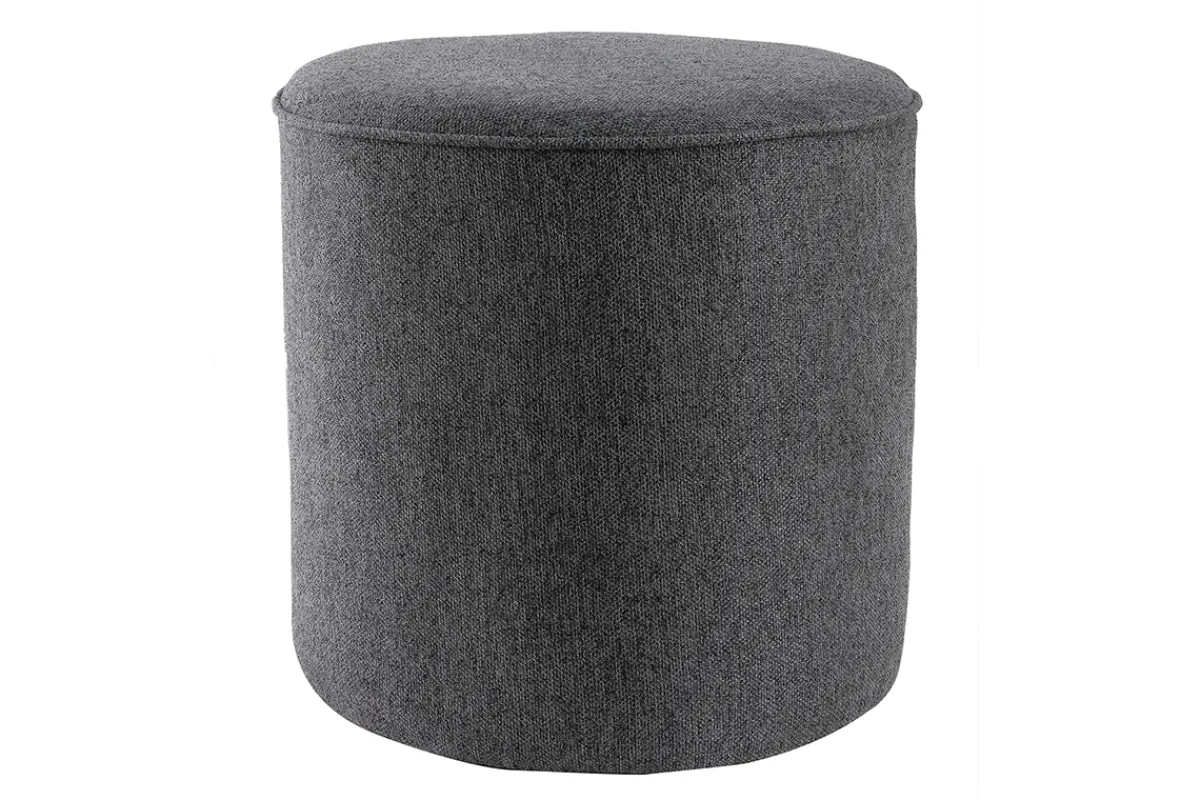 Miliboo Hocker aus anthrazitgrauem Stoff D 40 cm COQ* Sitzsäcke|Sitzsäcke