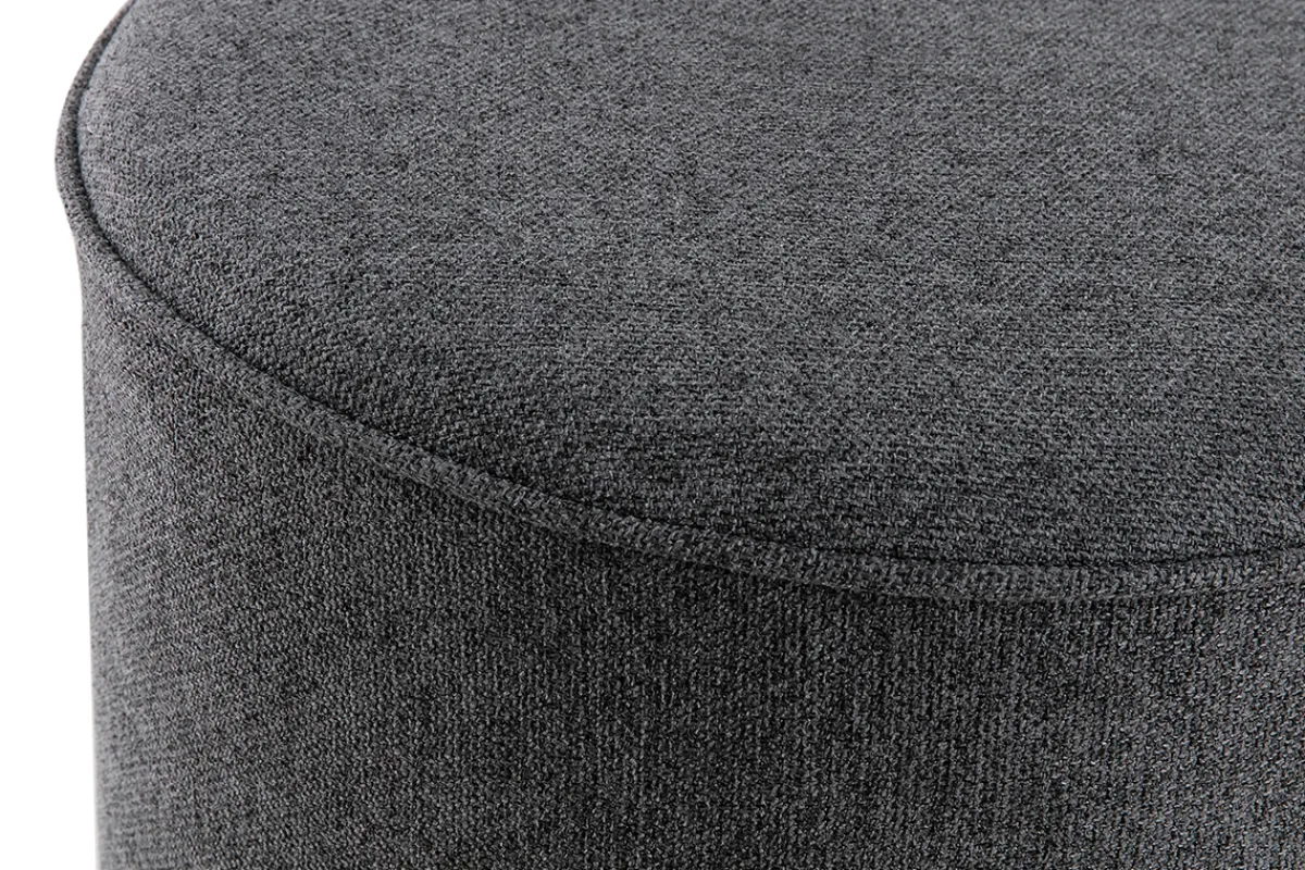 Miliboo Hocker aus anthrazitgrauem Stoff D 40 cm COQ* Sitzsäcke|Sitzsäcke