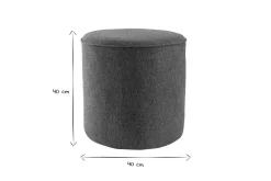 Miliboo Hocker aus anthrazitgrauem Stoff D 40 cm COQ* Sitzsäcke|Sitzsäcke