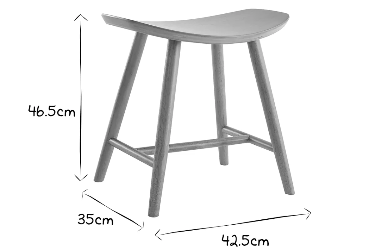 Miliboo Hocker aus hellem Holz H46,5 cm DEMORY* Design-stühle|Holzstühle