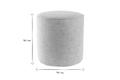 Miliboo Hocker aus hellgrauem Stoff D 40 cm COQ* Sitzsäcke|Sitzsäcke