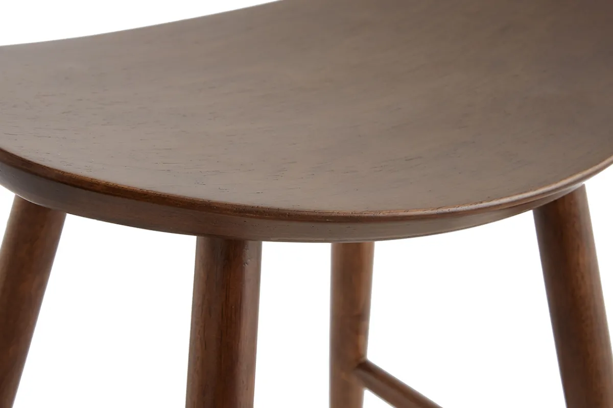 Miliboo Hocker aus Nussbaum H46,5 cm DEMORY* Design-stühle|Holzstühle