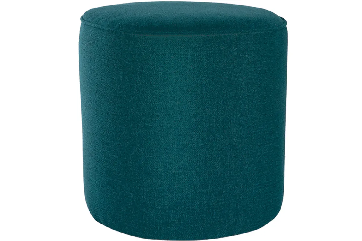 Miliboo Hocker aus pfauenblauem Stoff D 40 cm COQ* Sitzsäcke|Sitzsäcke