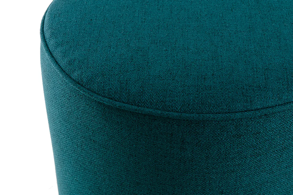 Miliboo Hocker aus pfauenblauem Stoff D 40 cm COQ* Sitzsäcke|Sitzsäcke