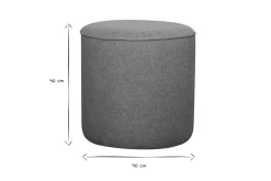 Miliboo Hocker aus rostfarbenem Stoff D 40 cm COQ* Sitzsäcke|Sitzsäcke