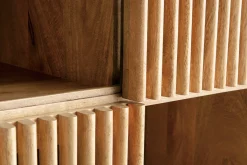 Miliboo Hohe Anrichte aus massivem Mangoholz mit Schiebetüren ALBA* Sideboards