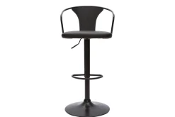 Miliboo Industrial-Barhocker höhenverstellbar schwarz (2er-Set) BECKETT* Barhocker