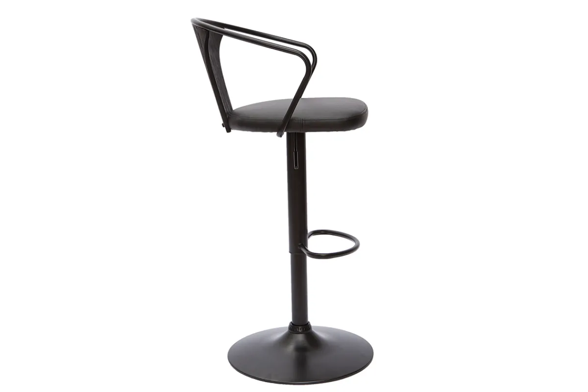 Miliboo Industrial-Barhocker höhenverstellbar schwarz (2er-Set) BECKETT* Barhocker