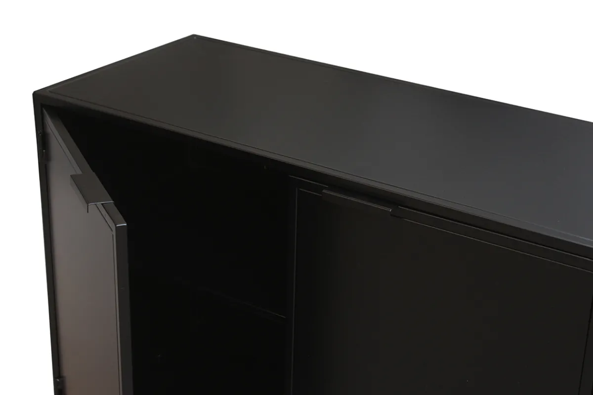 Miliboo Industrial-Sideboard aus schwarzem Metall mit 2 Türen L180 KARL* Sideboards