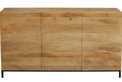 Miliboo Industrial-Sideboard YPSTER 3 Türen aus aus massivem Mangoholz und Metall* Sideboards