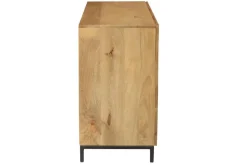 Miliboo Industrial-Sideboard YPSTER 3 Türen aus aus massivem Mangoholz und Metall* Sideboards