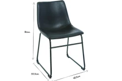 Miliboo Industrial-Stühle in Schwarz (2er-Set) NEW ROCK* Design-stühle