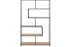 Miliboo Industrie-Bücherregal aus schwarzem Metall und Holz L114 cm TRESCA* Bücherregale|Bücherregale