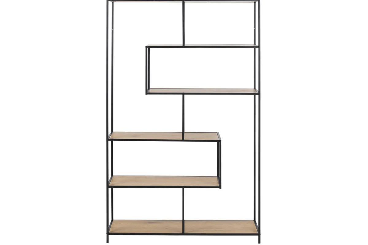 Miliboo Industrie-Bücherregal aus schwarzem Metall und Holz L114 cm TRESCA* Bücherregale|Bücherregale