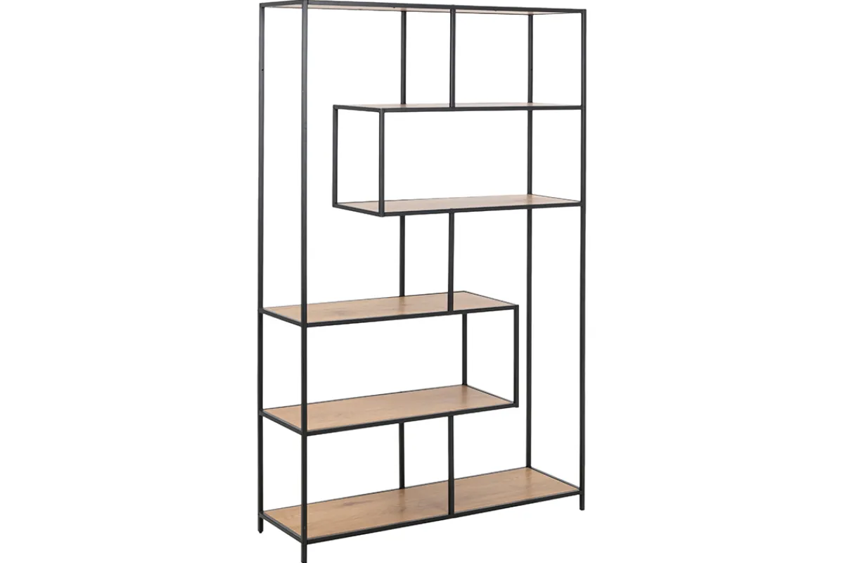 Miliboo Industrie-Bücherregal aus schwarzem Metall und Holz L114 cm TRESCA* Bücherregale|Bücherregale