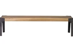 Miliboo Industrielle Design-Bank Metall und 180 cm MADISON* Holzstühle|Bänke