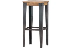 Miliboo Industrieller Barhocker MADISON Stahl und Holz 75 cm* Barhocker