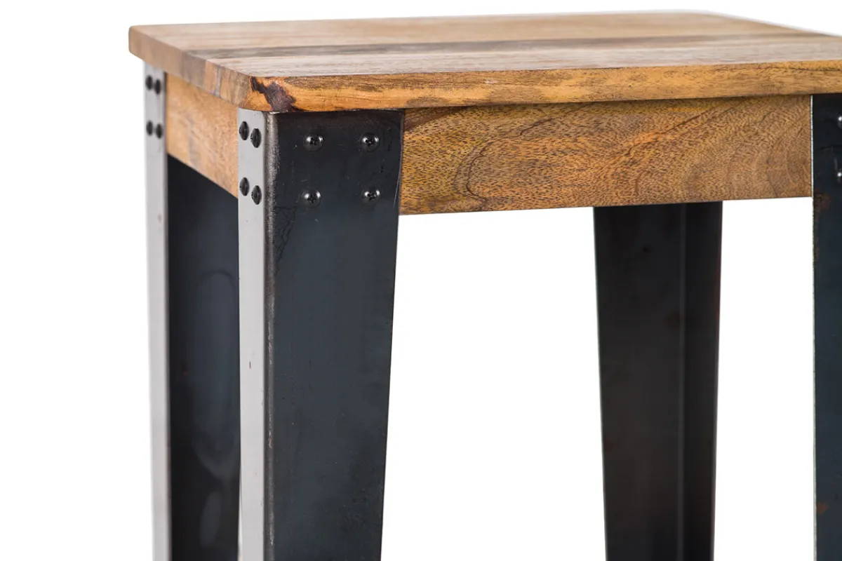 Miliboo Industrieller Barhocker MADISON Stahl und Holz 75 cm* Barhocker