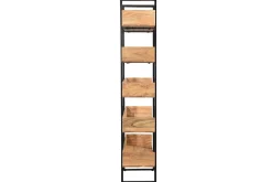 Miliboo Industrieller Bücherschrank aus massivem Akazienholz und schwarzem Metall L90 cm TAO* Bücherregale|Bücherregale