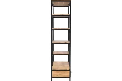 Miliboo Industrieller Bücherschrank aus massivem Akazienholz und schwarzem Metall L90 cm JASPE* Bücherregale|Bücherregale