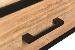 Miliboo Industrieller Bücherschrank aus massivem Akazienholz und schwarzem Metall L90 cm JASPE* Bücherregale|Bücherregale