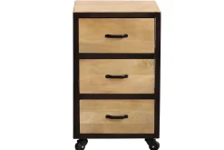 Miliboo Industrieller Design-Container INDUSTRIA aus Massivholz* Design-schreibtische|Aufbewahrung Büro