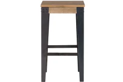 Miliboo Industrieller Design-Hocker Metall und 65 cm MADISON* Barhocker