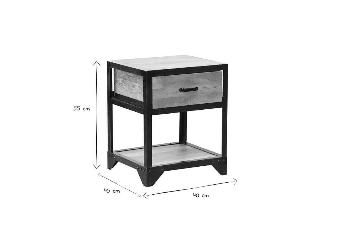 Miliboo Industrieller Design-Nachttisch INDUSTRIA* Nachttische