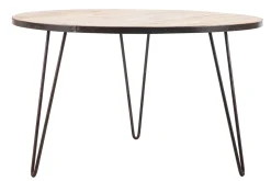 Miliboo Industrieller Esstisch Holz und Metall D125 ATELIER* Esstische