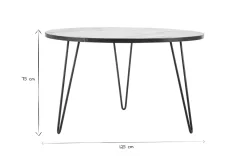 Miliboo Industrieller Esstisch Holz und Metall D125 ATELIER* Esstische