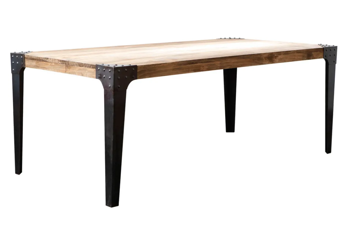 Miliboo Industrieller Esstisch Metall und Holz L200 MADISON* Esstische