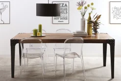 Miliboo Industrieller Esstisch Metall und Holz L200 MADISON* Esstische