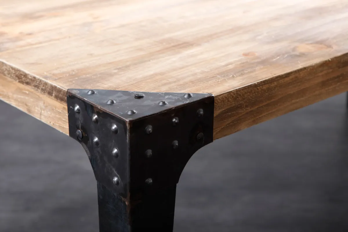 Miliboo Industrieller Esstisch Metall und Holz L200 MADISON* Esstische