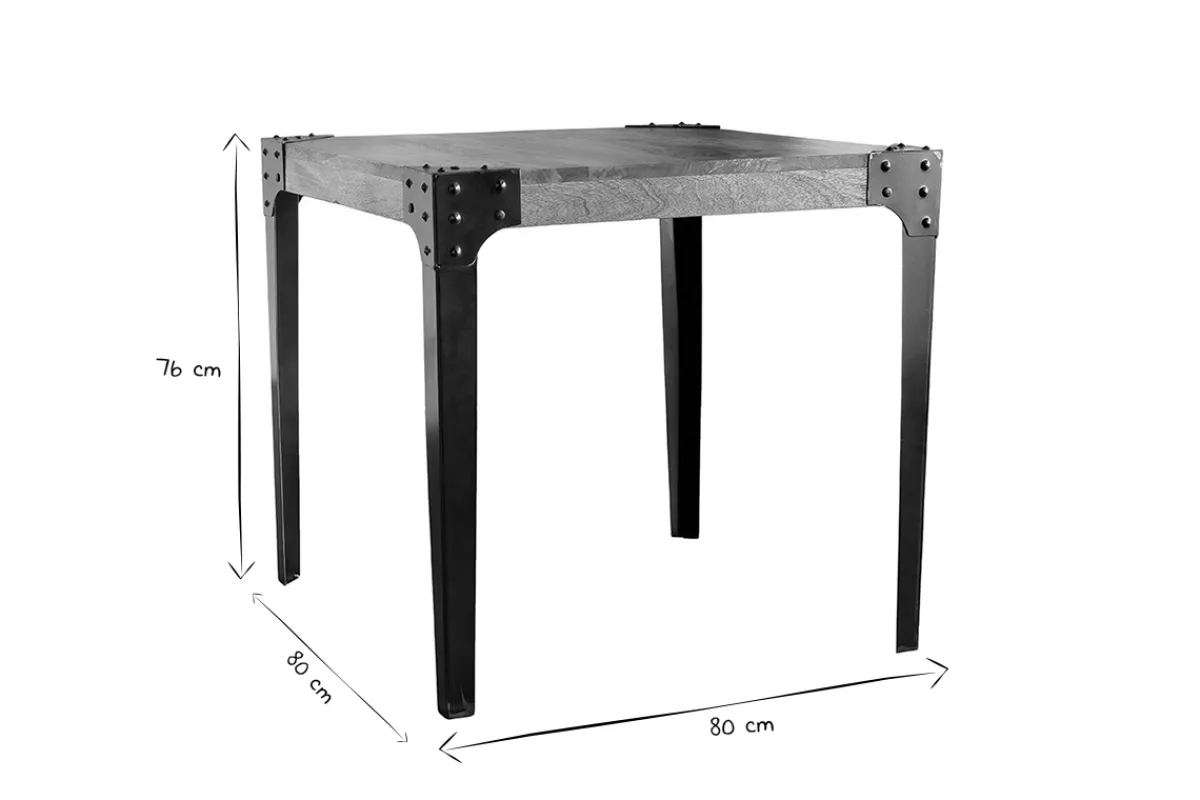 Miliboo Industrieller Esstisch Stahl und Holz L80 MADISON* Esstische
