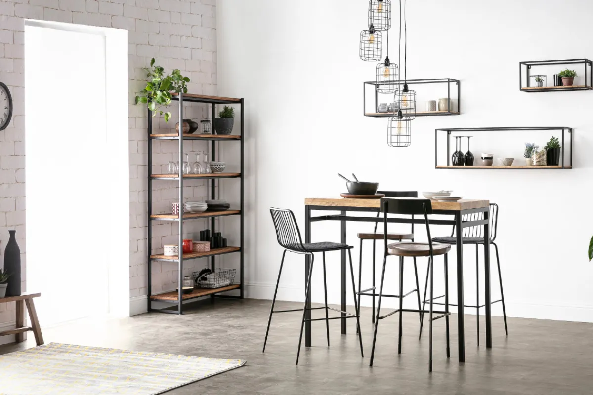 Miliboo Industrielles Bücherregal Holz und Metall ARISTOTE* Bücherregale|Bücherregale