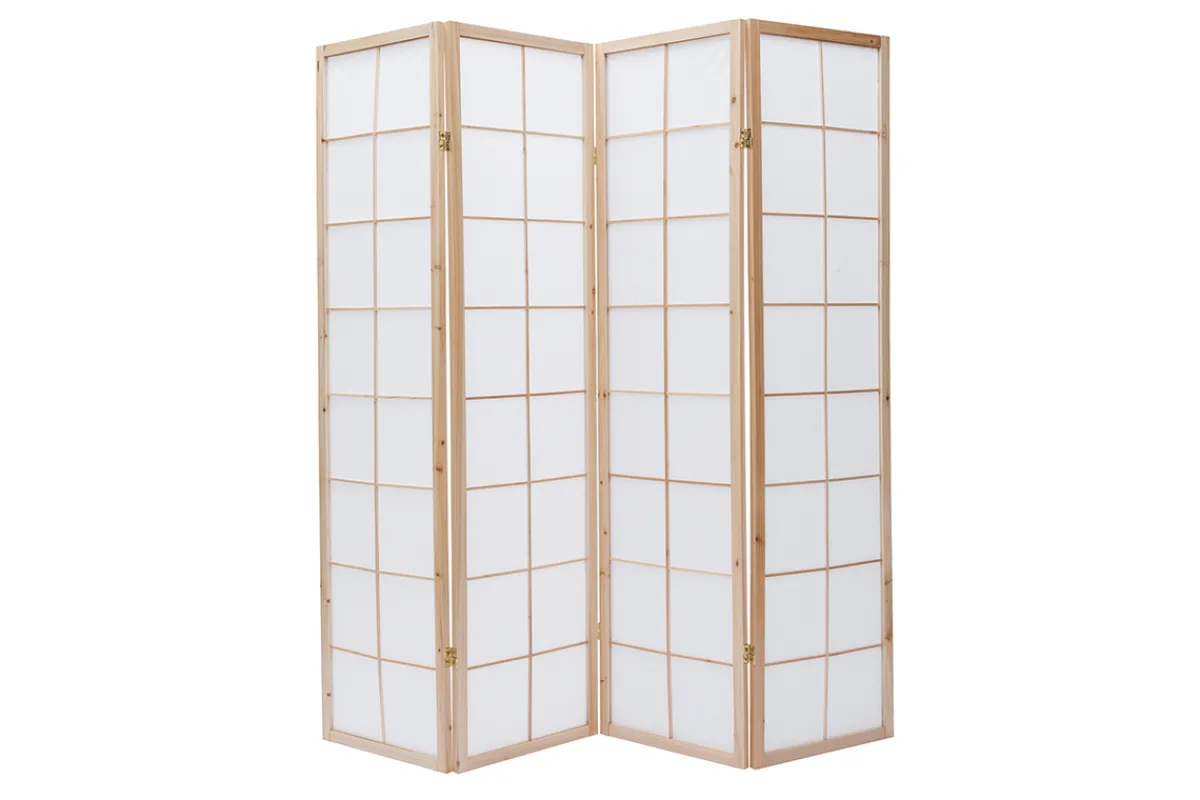 Miliboo Japanischer Paravent IKUYO, Holz und Papier* Paravent|Alle Dekoration
