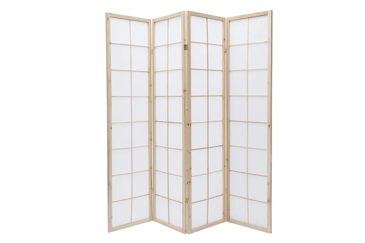 Miliboo Japanischer Paravent IKUYO, Holz und Papier* Paravent|Alle Dekoration